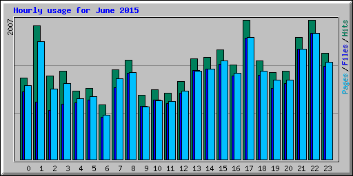 Hourly usage for June 2015