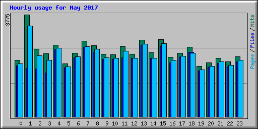 Hourly usage for May 2017