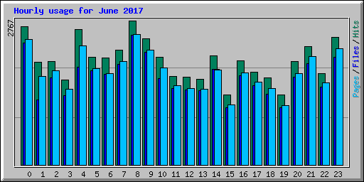 Hourly usage for June 2017