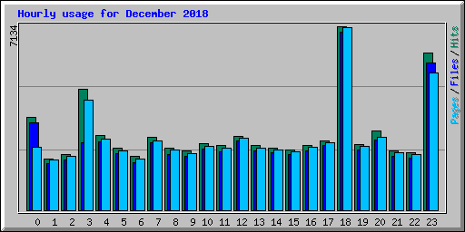 Hourly usage for December 2018