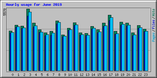 Hourly usage for June 2019