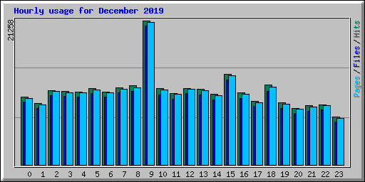 Hourly usage for December 2019