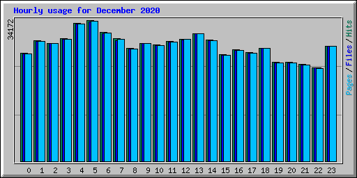 Hourly usage for December 2020