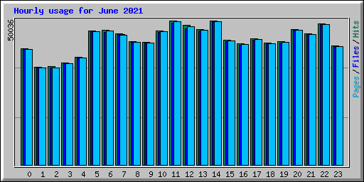 Hourly usage for June 2021